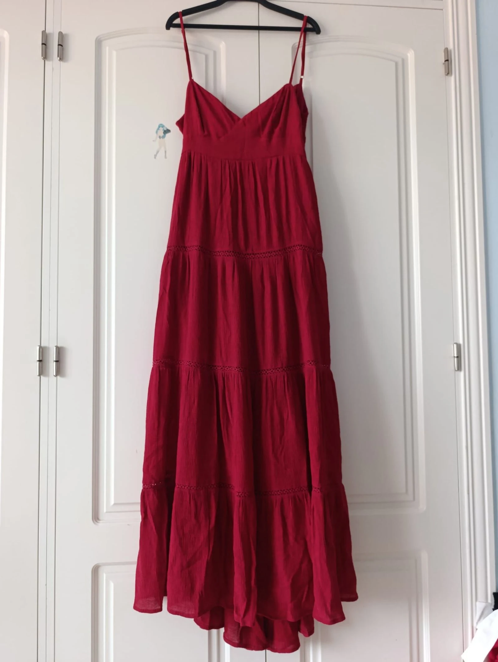 Vestido Zara maxi frambuesa talla XL